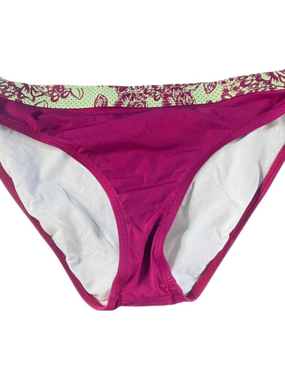 TITLE NINE Women Bikini Bottoms Sz‎ M Maroon Green Summer Beach Pool